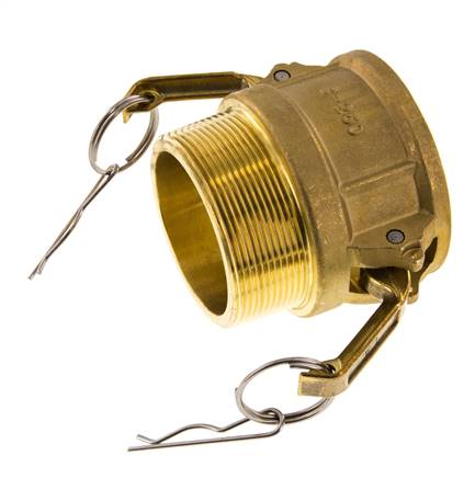Acoplamiento de latón Camlock DN 60 (2 1/2'') R 2 1/2'' Rosca Macho Tipo B MIL-C-27487
