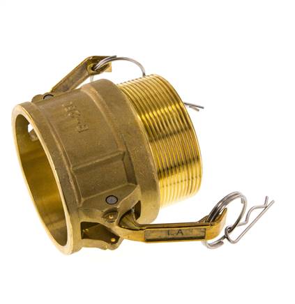 Acoplamiento de latón Camlock DN 60 (2 1/2'') R 2 1/2'' Rosca Macho Tipo B MIL-C-27487