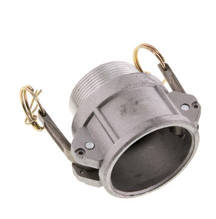 Acoplamiento de aluminio Camlock DN 50 (2'') R 2'' rosca macho tipo B MIL-C-27487