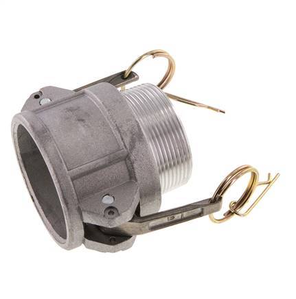 Acoplamiento de aluminio Camlock DN 50 (2'') R 2'' rosca macho tipo B MIL-C-27487