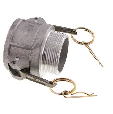 Acoplamiento de aluminio Camlock DN 50 (2'') R 2'' rosca macho tipo B MIL-C-27487