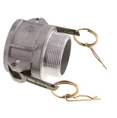 Acoplamiento de aluminio Camlock DN 50 (2'') R 2'' rosca macho tipo B MIL-C-27487
