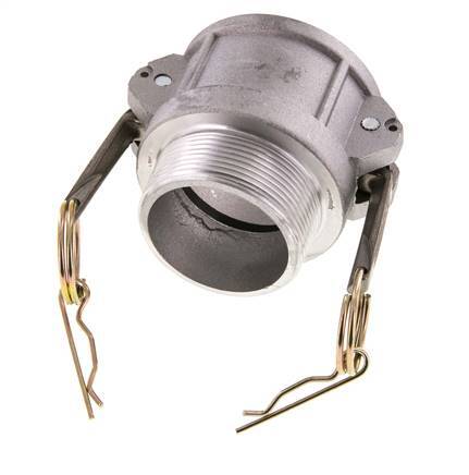 Acoplamiento de aluminio Camlock DN 50 (2'') R 2'' rosca macho tipo B MIL-C-27487