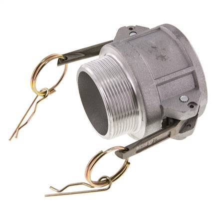 Acoplamiento de aluminio Camlock DN 50 (2'') R 2'' rosca macho tipo B MIL-C-27487