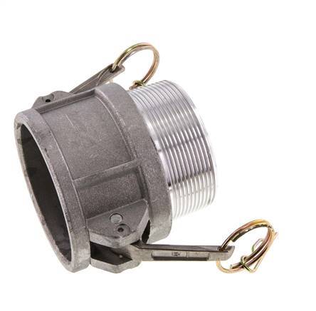 Acoplamiento de aluminio Camlock DN 60 (2 1/2'') R 2 1/2'' Rosca Macho Tipo B MIL-C-27487