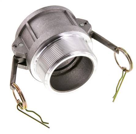 Acoplamiento de aluminio Camlock DN 60 (2 1/2'') R 2 1/2'' Rosca Macho Tipo B MIL-C-27487
