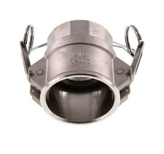 Acoplamiento de acero inoxidable Camlock DN 50 (2'') Rp 2'' Rosca Hembra Tipo D MIL-C-27487
