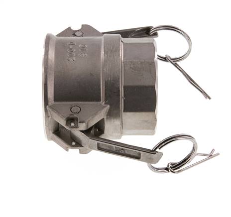 Acoplamiento de acero inoxidable Camlock DN 50 (2'') Rp 2'' Rosca Hembra Tipo D MIL-C-27487