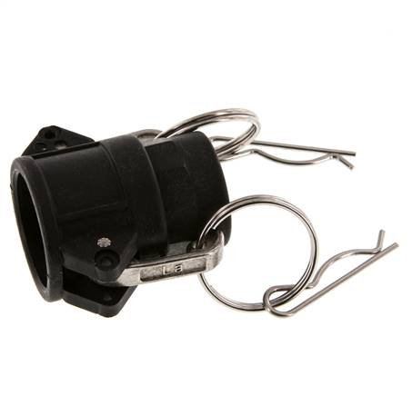 Acoplamiento de polipropileno Camlock DN 20 (3/4'') Rp 3/4'' Hembra Tipo D MIL-C-27487