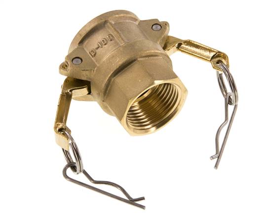 Acoplamiento de latón Camlock DN 25 (1'') Rp 1'' Hembra Tipo D MIL-C-27487