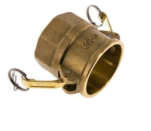 Acoplamiento de latón Camlock DN 60 (2 1/2'') Rp 2 1/2'' Hembra Tipo D MIL-C-27487