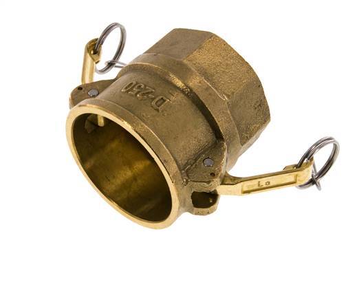 Acoplamiento de latón Camlock DN 60 (2 1/2'') Rp 2 1/2'' Hembra Tipo D MIL-C-27487