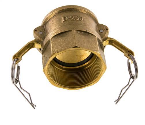 Acoplamiento de latón Camlock DN 60 (2 1/2'') Rp 2 1/2'' Hembra Tipo D MIL-C-27487