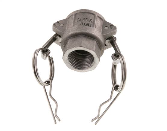 Acoplamiento de aluminio Camlock DN 20 (3/4'') Rp 3/4'' Rosca Hembra Tipo D MIL-C-27487