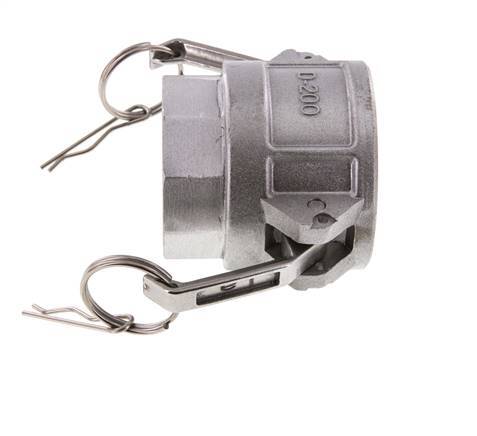 Acoplamiento de aluminio Camlock DN 50 (2'') Rp 2'' Rosca hembra Tipo D MIL-C-27487