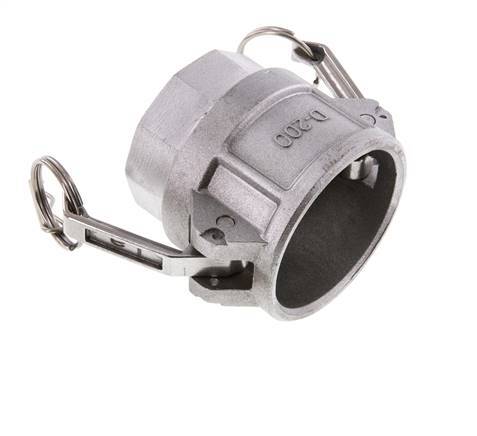 Acoplamiento de aluminio Camlock DN 50 (2'') Rp 2'' Rosca hembra Tipo D MIL-C-27487