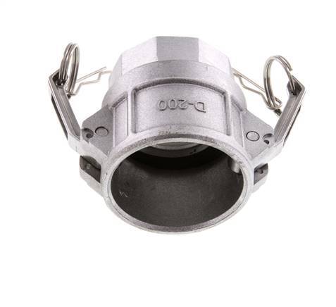 Acoplamiento de aluminio Camlock DN 50 (2'') Rp 2'' Rosca hembra Tipo D MIL-C-27487