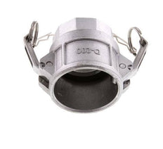 Acoplamiento de aluminio Camlock DN 50 (2'') Rp 2'' Rosca hembra Tipo D MIL-C-27487