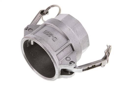 Acoplamiento de aluminio Camlock DN 50 (2'') Rp 2'' Rosca hembra Tipo D MIL-C-27487