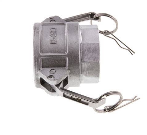 Acoplamiento de aluminio Camlock DN 50 (2'') Rp 2'' Rosca hembra Tipo D MIL-C-27487