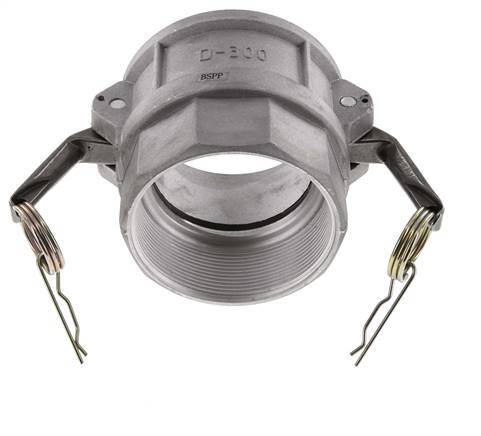 Acoplamiento de aluminio Camlock DN 75 (3'') Rp 3'' Rosca hembra Tipo D MIL-C-27487