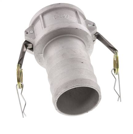 Acoplamiento de aluminio Camlock DN 60 (2 1/2'') Pilar de manguera (63 mm) Tipo C MIL-C-27487