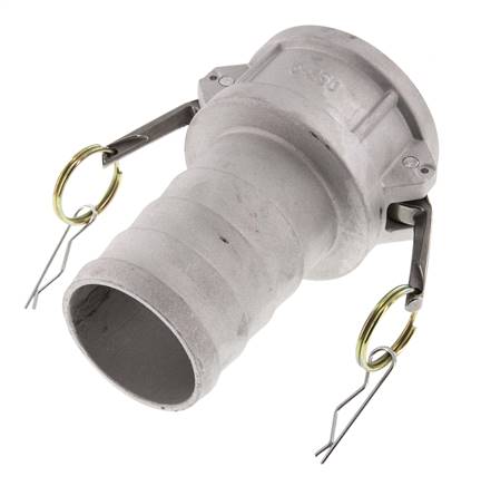 Acoplamiento de aluminio Camlock DN 60 (2 1/2'') Pilar de manguera (63 mm) Tipo C MIL-C-27487
