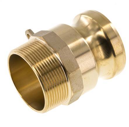 Acoplamiento de latón Camlock DN 50 (2'') R 2'' rosca macho tipo F MIL-C-27487