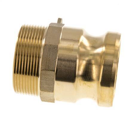 Acoplamiento de latón Camlock DN 50 (2'') R 2'' rosca macho tipo F MIL-C-27487