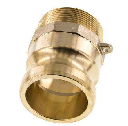 Acoplamiento de latón Camlock DN 50 (2'') R 2'' rosca macho tipo F MIL-C-27487