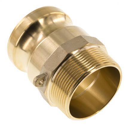 Acoplamiento de latón Camlock DN 50 (2'') R 2'' rosca macho tipo F MIL-C-27487