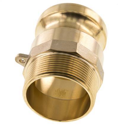 Acoplamiento de latón Camlock DN 50 (2'') R 2'' rosca macho tipo F MIL-C-27487