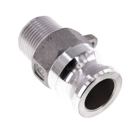 Acoplamiento de aluminio Camlock DN 20 (3/4'') R 3/4'' rosca macho tipo F MIL-C-27487