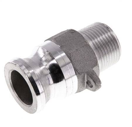 Acoplamiento de aluminio Camlock DN 20 (3/4'') R 3/4'' rosca macho tipo F MIL-C-27487