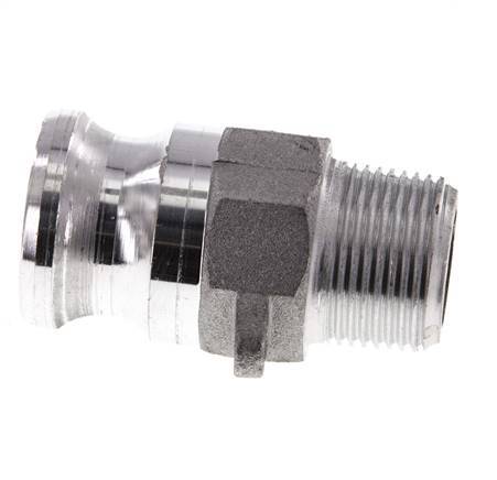 Acoplamiento de aluminio Camlock DN 20 (3/4'') R 3/4'' rosca macho tipo F MIL-C-27487