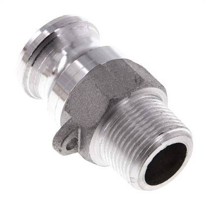 Acoplamiento de aluminio Camlock DN 20 (3/4'') R 3/4'' rosca macho tipo F MIL-C-27487