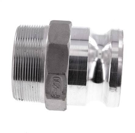 Acoplamiento de aluminio Camlock DN 60 (2 1/2'') R 2 1/2'' Rosca Macho Tipo F MIL-C-27487