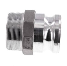 Acoplamiento de aluminio Camlock DN 60 (2 1/2'') R 2 1/2'' Rosca Macho Tipo F MIL-C-27487