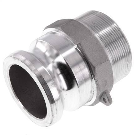 Acoplamiento de aluminio Camlock DN 60 (2 1/2'') R 2 1/2'' Rosca Macho Tipo F MIL-C-27487