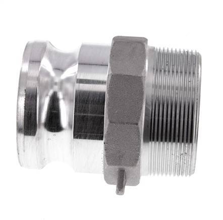 Acoplamiento de aluminio Camlock DN 60 (2 1/2'') R 2 1/2'' Rosca Macho Tipo F MIL-C-27487