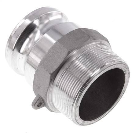 Acoplamiento de aluminio Camlock DN 60 (2 1/2'') R 2 1/2'' Rosca Macho Tipo F MIL-C-27487