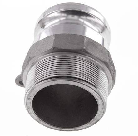 Acoplamiento de aluminio Camlock DN 60 (2 1/2'') R 2 1/2'' Rosca Macho Tipo F MIL-C-27487