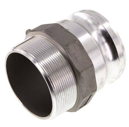 Acoplamiento de aluminio Camlock DN 75 (3'') R 3'' rosca macho tipo F MIL-C-27487