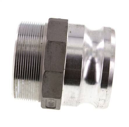 Acoplamiento de aluminio Camlock DN 75 (3'') R 3'' rosca macho tipo F MIL-C-27487