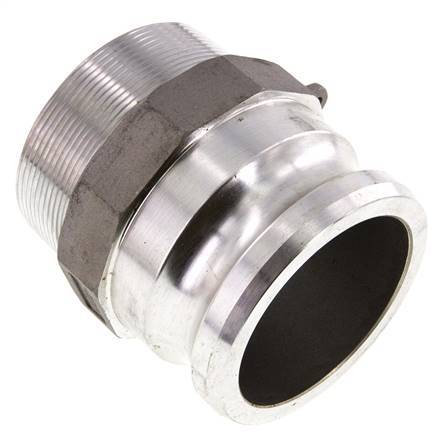 Acoplamiento de aluminio Camlock DN 75 (3'') R 3'' rosca macho tipo F MIL-C-27487