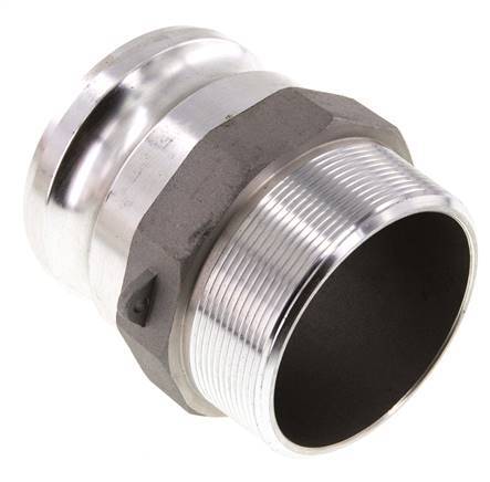 Acoplamiento de aluminio Camlock DN 75 (3'') R 3'' rosca macho tipo F MIL-C-27487