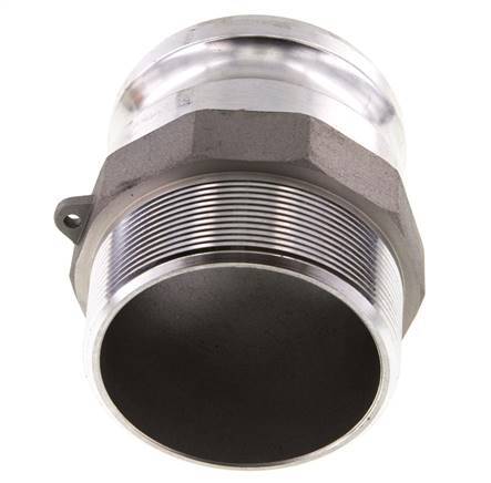 Acoplamiento de aluminio Camlock DN 75 (3'') R 3'' rosca macho tipo F MIL-C-27487