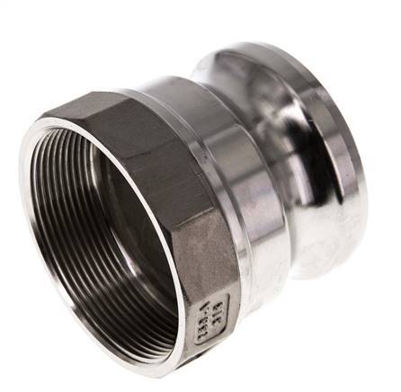 Acoplamiento de acero inoxidable Camlock DN 60 (2 1/2'') Rp 2 1/2'' Rosca Hembra Tipo A MIL-C-27487