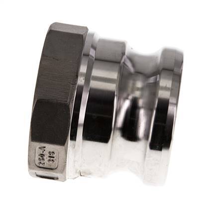 Acoplamiento de acero inoxidable Camlock DN 60 (2 1/2'') Rp 2 1/2'' Rosca Hembra Tipo A MIL-C-27487