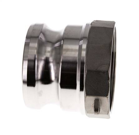 Acoplamiento de acero inoxidable Camlock DN 60 (2 1/2'') Rp 2 1/2'' Rosca Hembra Tipo A MIL-C-27487
